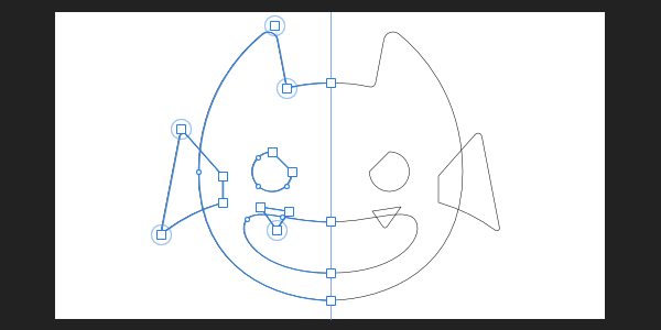 Affinity Designer： 半分描くだけで自動で左右対称のイラストを作る方法