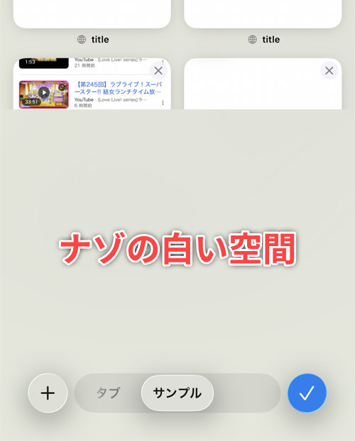 Safari の画面