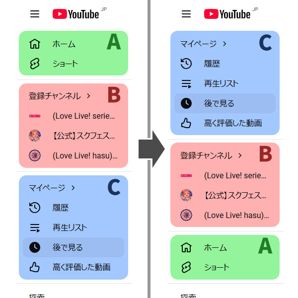 メニューの画面