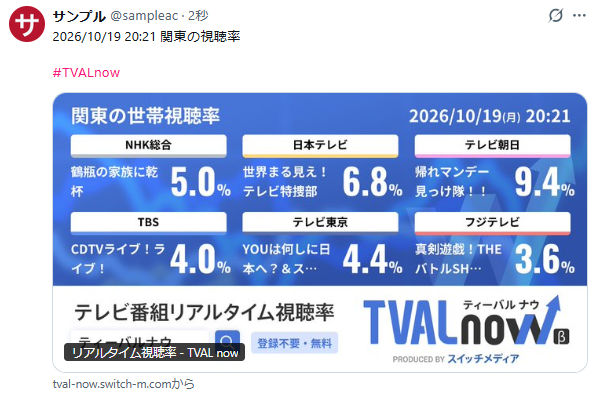 ポストの画面